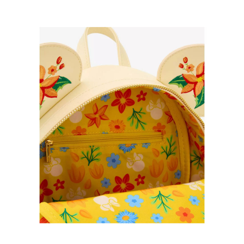 Sac à dos orange floral ears Minnie Mouse Import LOUNGEFLY