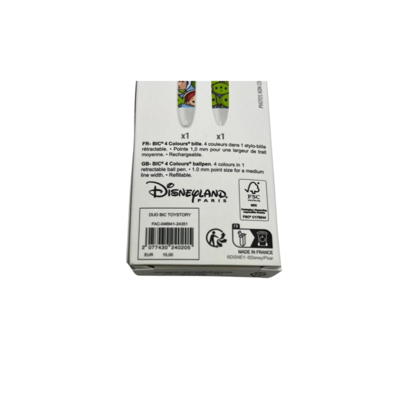 Lot de stylo 4 couleurs Toy Story Disney