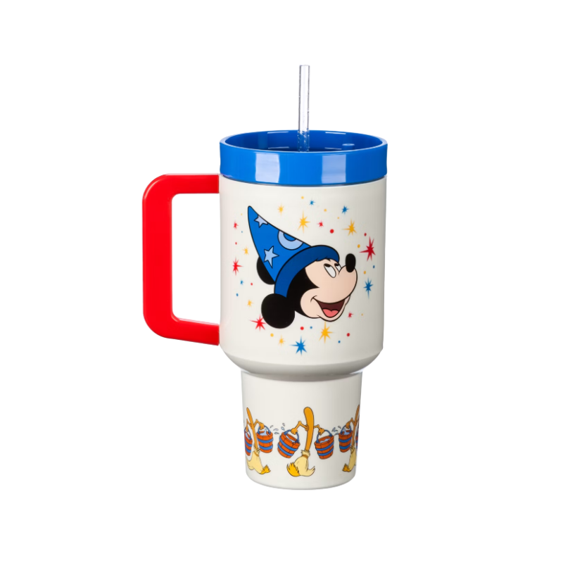 Gobelet paille Mickey l'apprenti sorcier Fantasia Disney