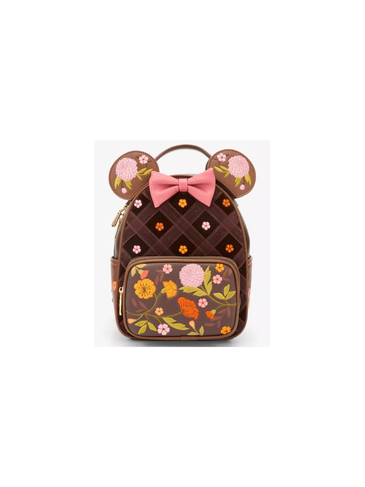 Sac à dos Minnie Mouse Velvet Floral Interchangeable Ears Disney