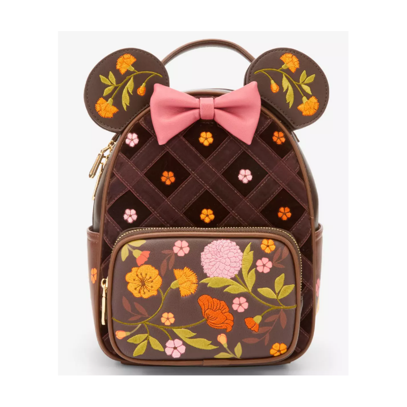 Sac à dos Minnie Mouse Velvet Floral Interchangeable Ears Disney