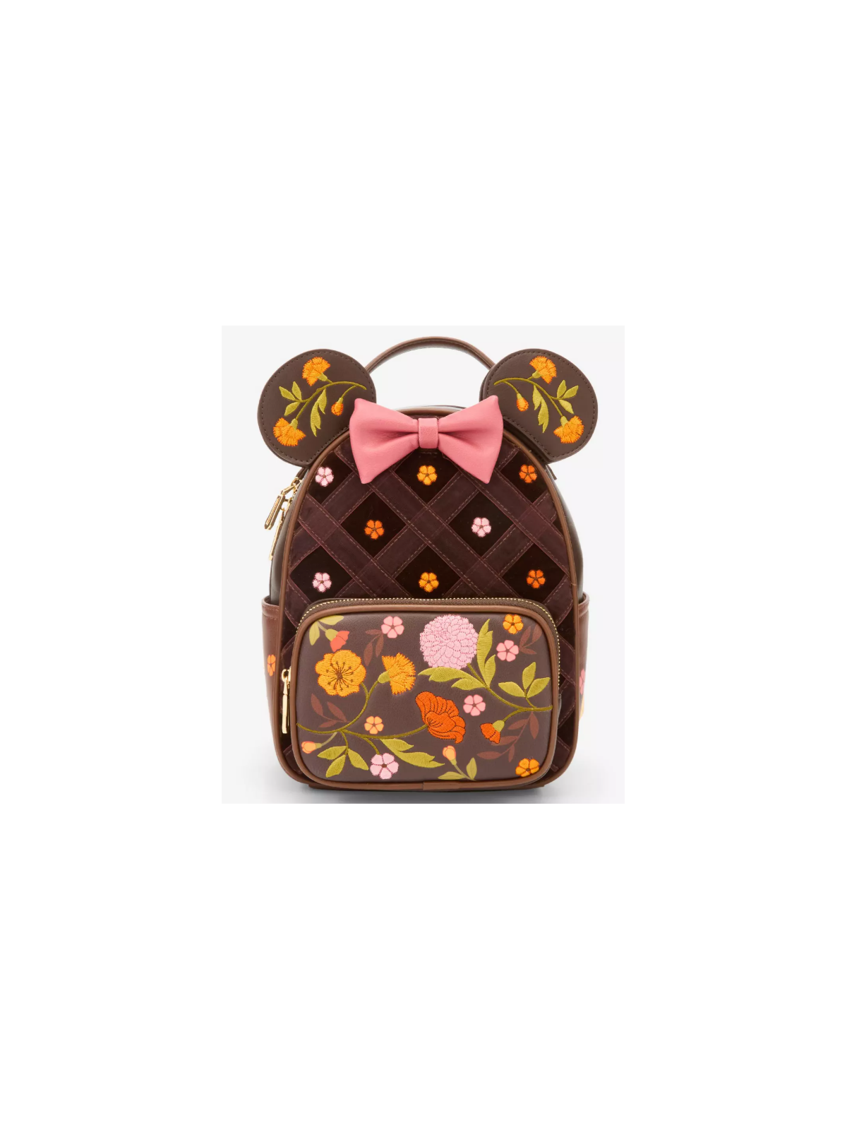 Sac à dos Minnie Mouse Velvet Floral Interchangeable Ears Disney