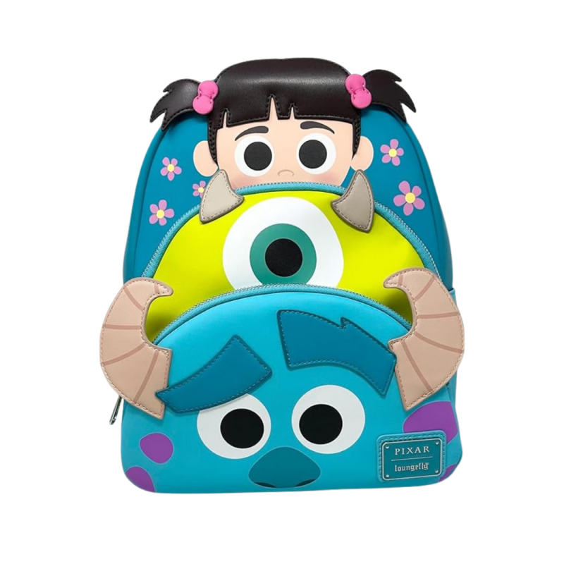 Sac à dos triple pocket Boo, Bob & Sully Monstres & cie LOUNGEFLY