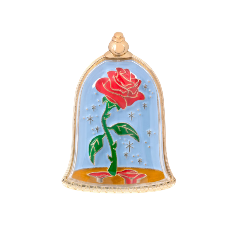 Pin's rose enchantée La belle & la bête disney