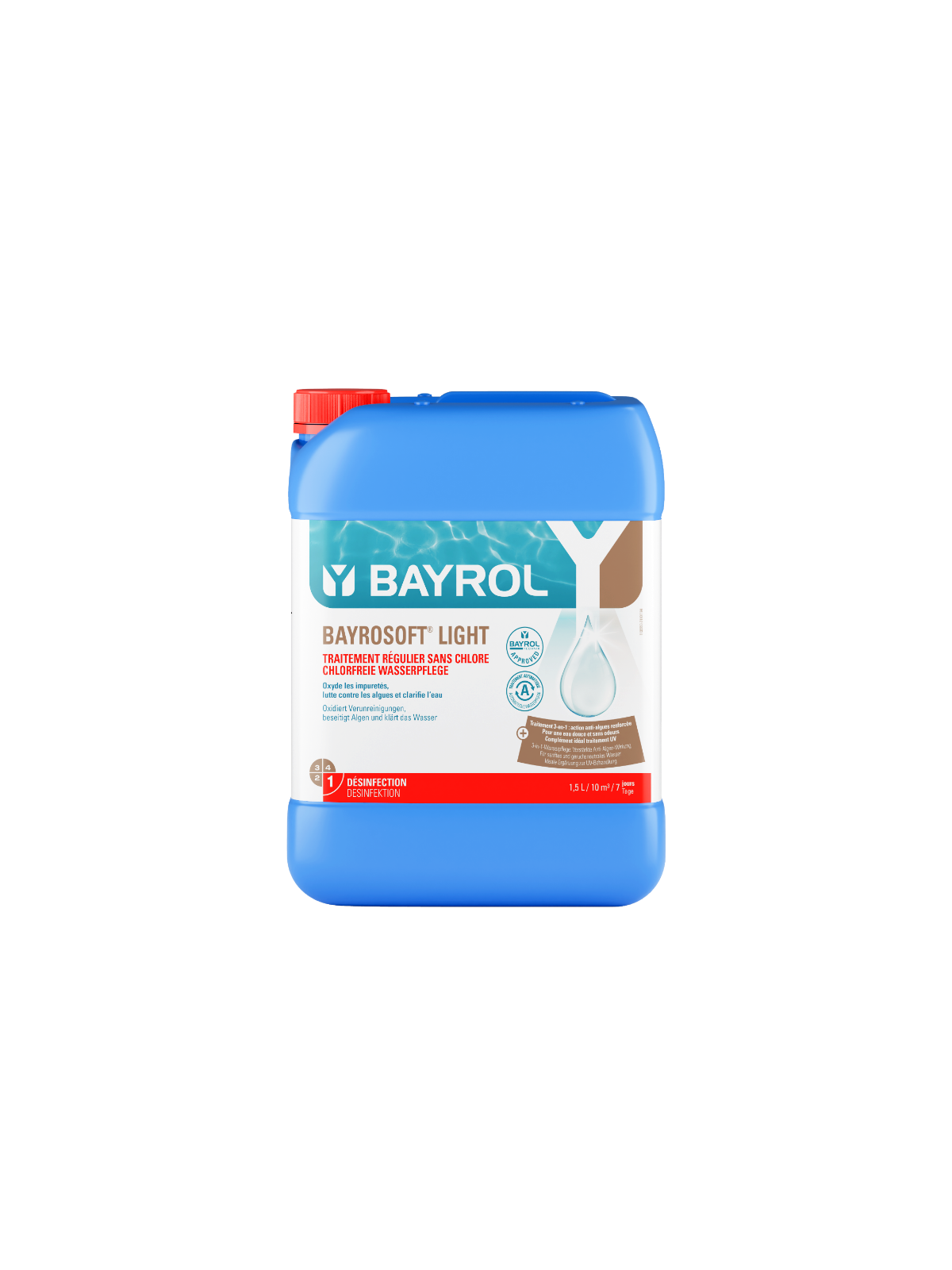 Bayrosoft Light 20 L BAYROL – Désinfectant sans chlore doux et efficace