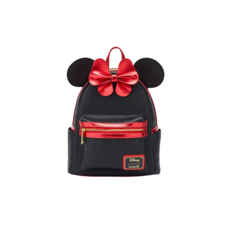 Sac à dos Métalic red bow ears Minnie Mouse LOUNGEFLY