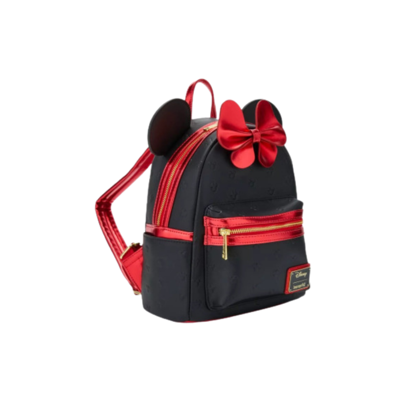 Sac à dos Métalic red bow ears Minnie Mouse LOUNGEFLY