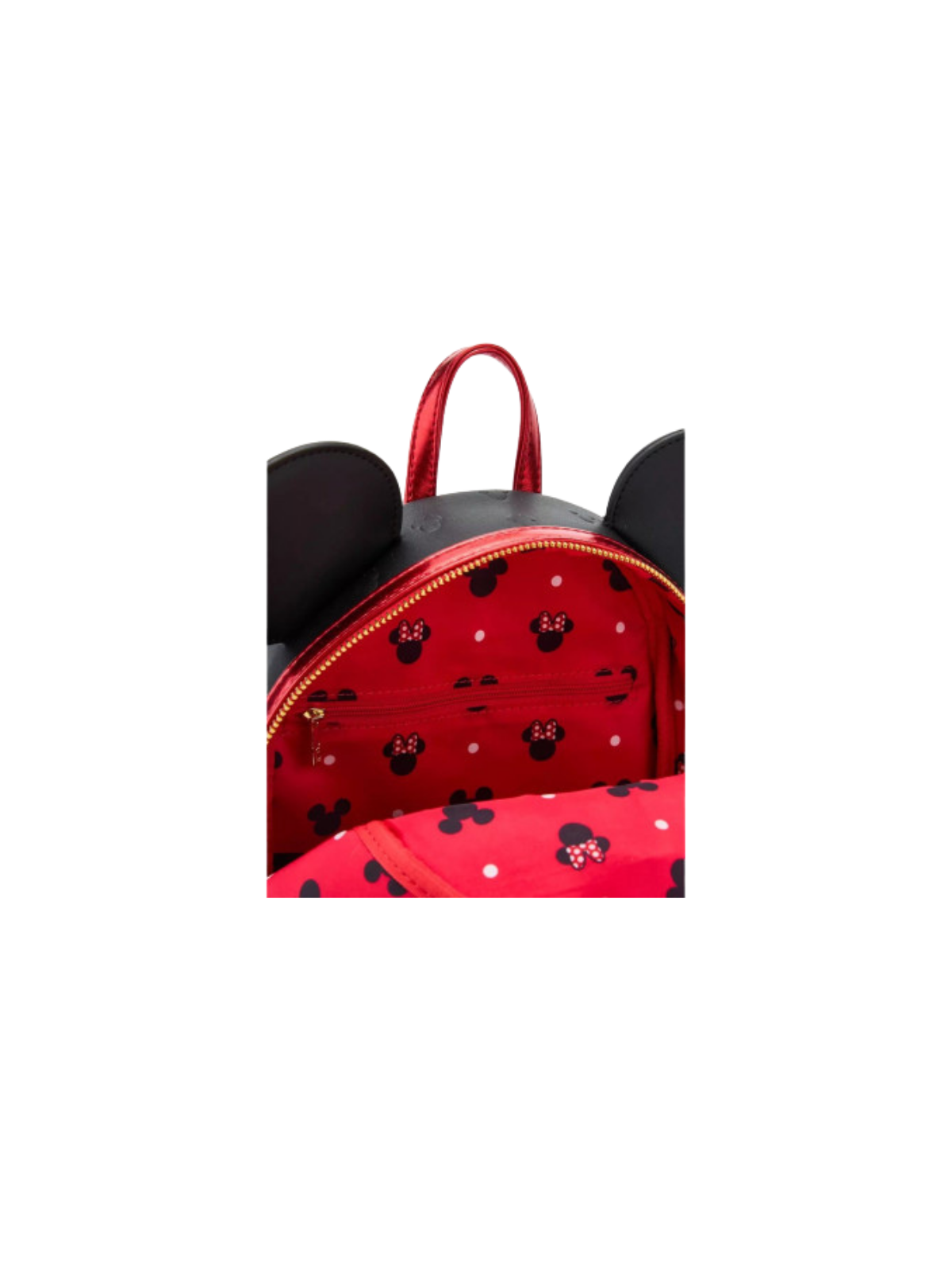 Sac à dos Métalic red bow ears Minnie Mouse LOUNGEFLY