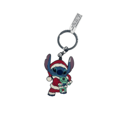 Porte clés Stitch Père Noël Métal Disney