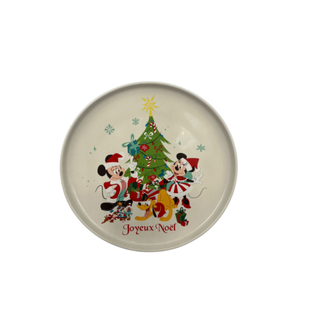 Assiette à dessert Joyeux noël Mickey et ses amis Disney