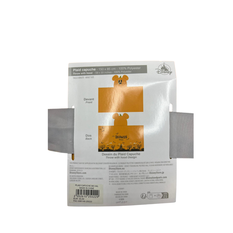 Plaid Capuche Mickey Halloween Disney
