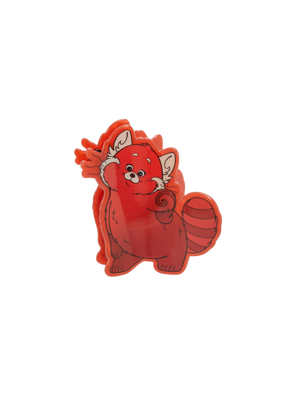 Pince à cheveux Mei panda Alerte rouge