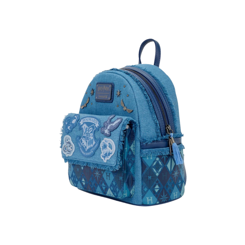 Sac a dos house of Hogwarts denim Harry Potter LOUNGEFLY
