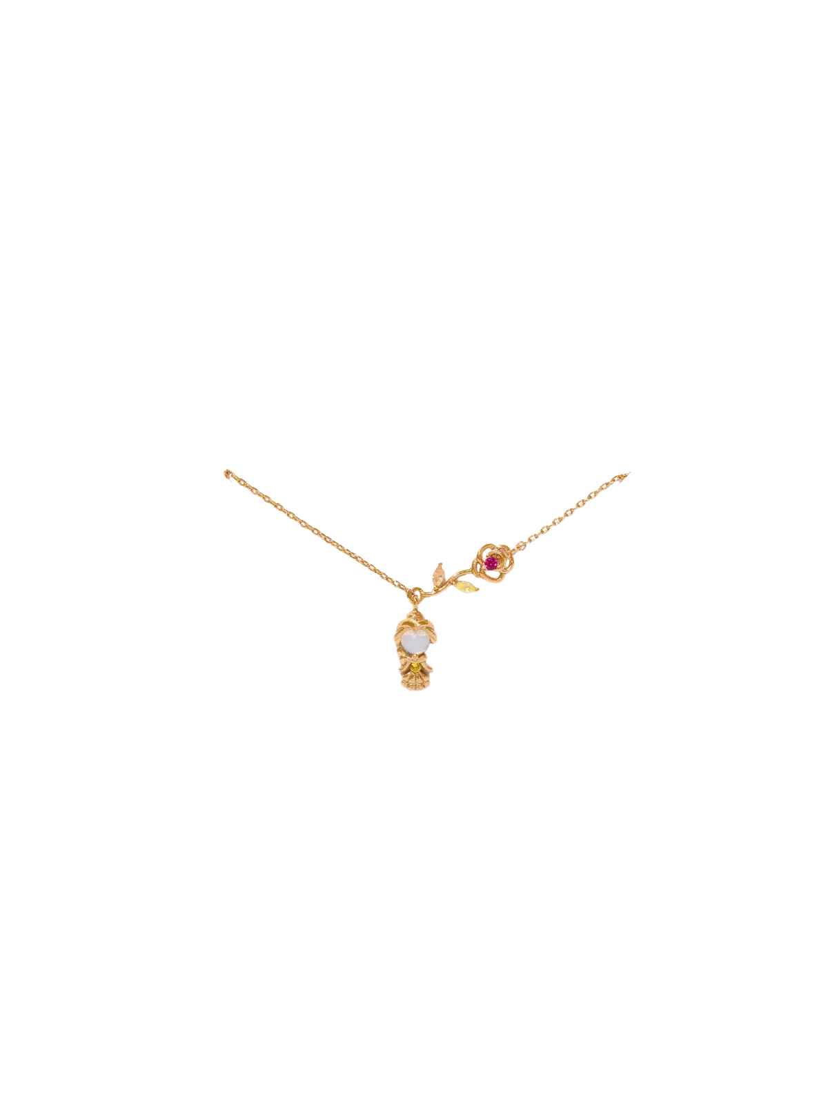 Collier Rose La belle & la bête Disney