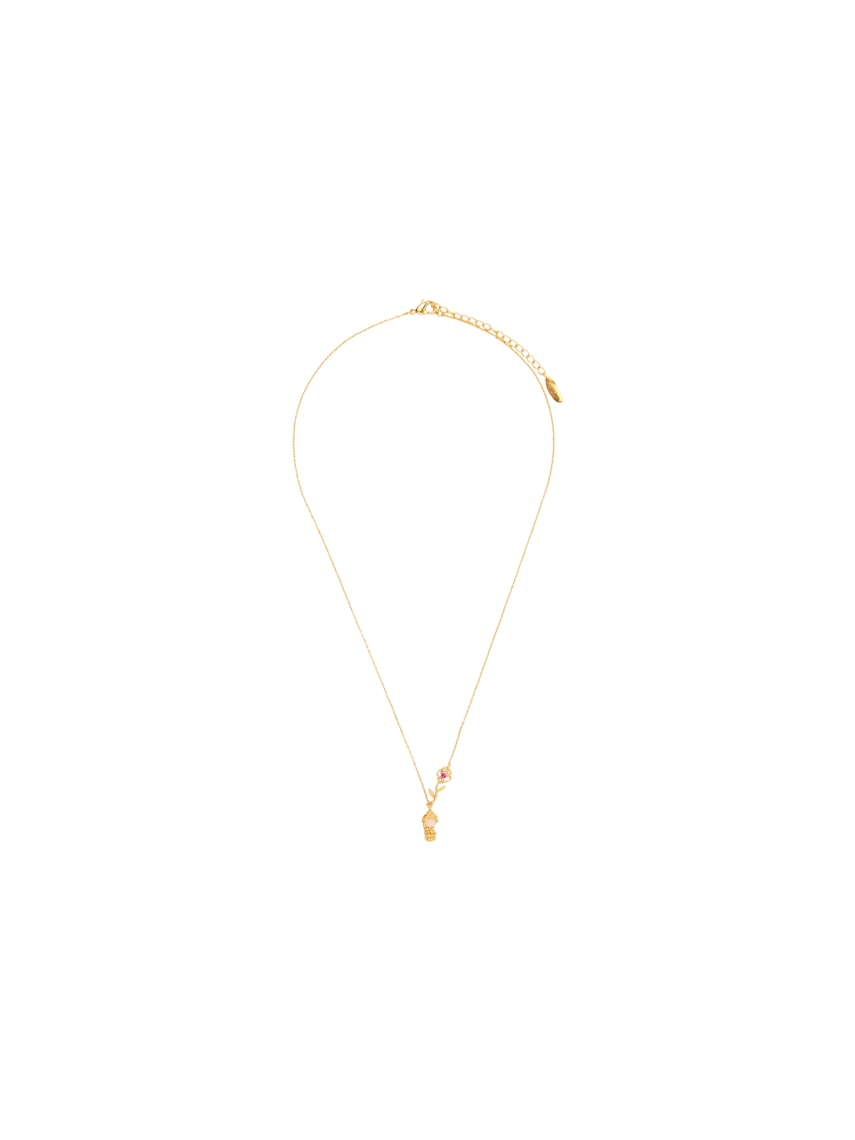 Collier Rose La belle & la bête Disney