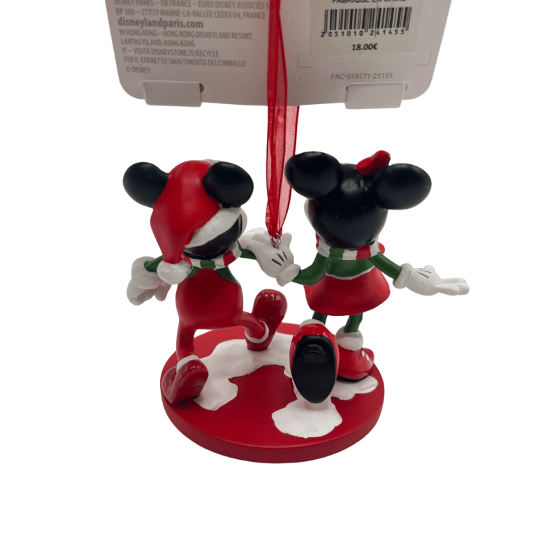 Ornement Duo Mickey et Minnie Neige Disney