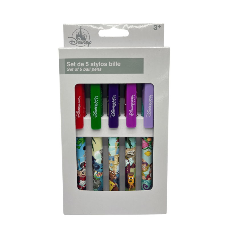 Set 5 stylos bille Attractions Disney