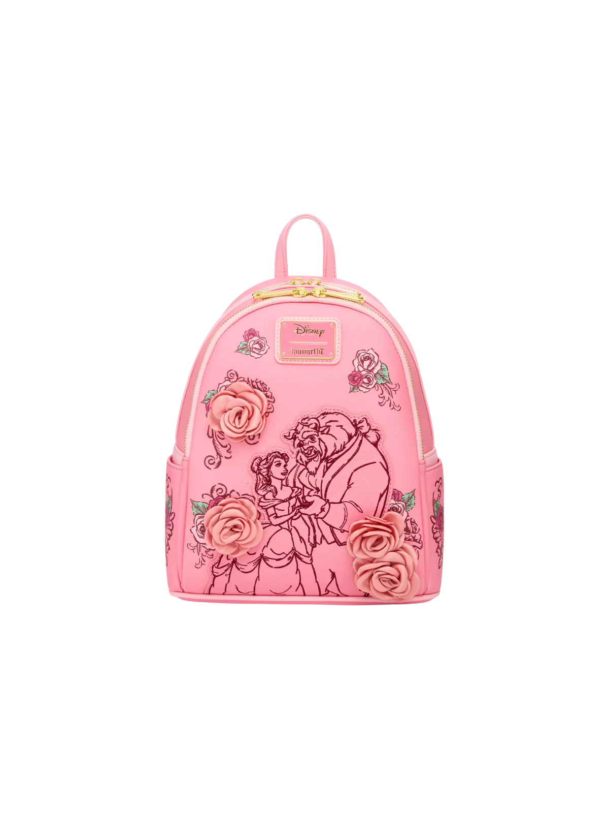 Sac à dos pink roses La belle & la bête LOUNGEFLY