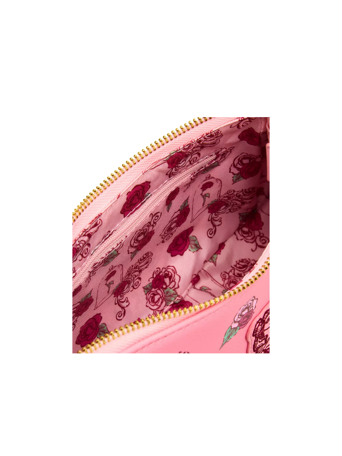 Sac à bandoulière pink roses La belle & la bête LOUNGEFLY