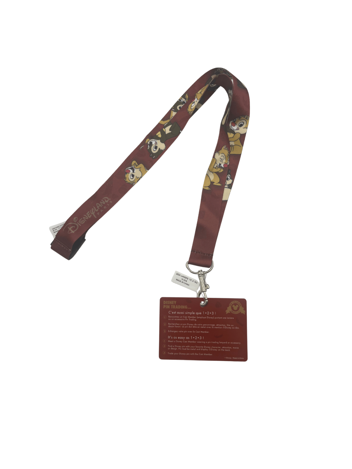 Lanière tour de cou Tic & Tac Disney