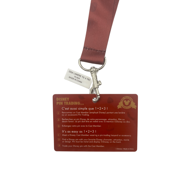 Lanière tour de cou Tic & Tac Disney