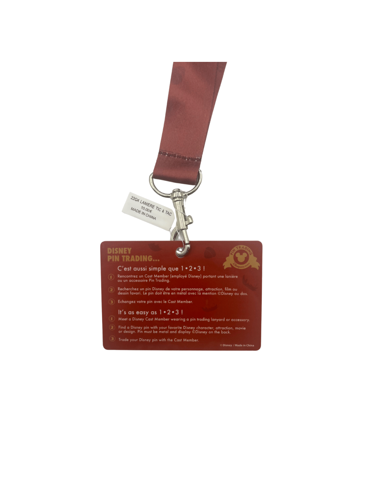 Lanière tour de cou Tic & Tac Disney