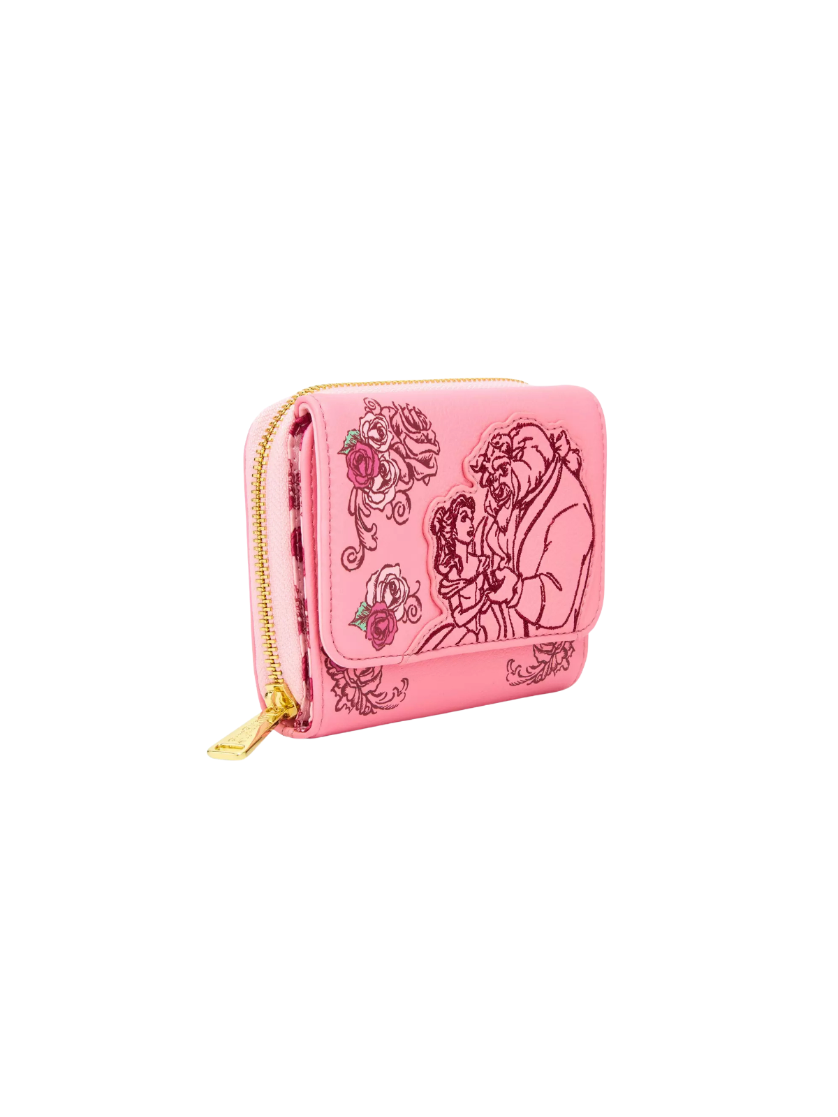 Portefeuille pink roses La belle & la bête LOUNGEFLY
