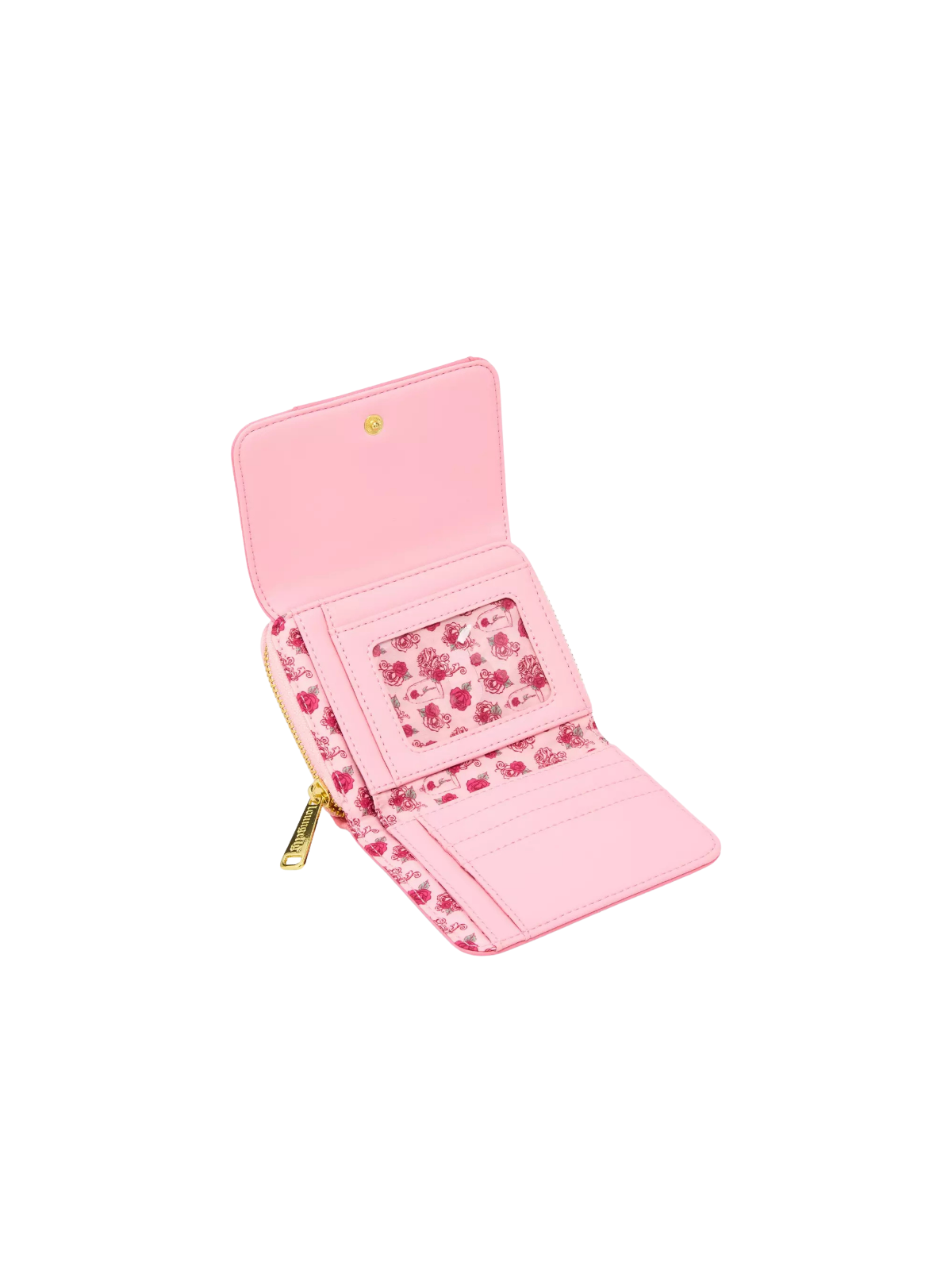 Portefeuille pink roses La belle & la bête LOUNGEFLY