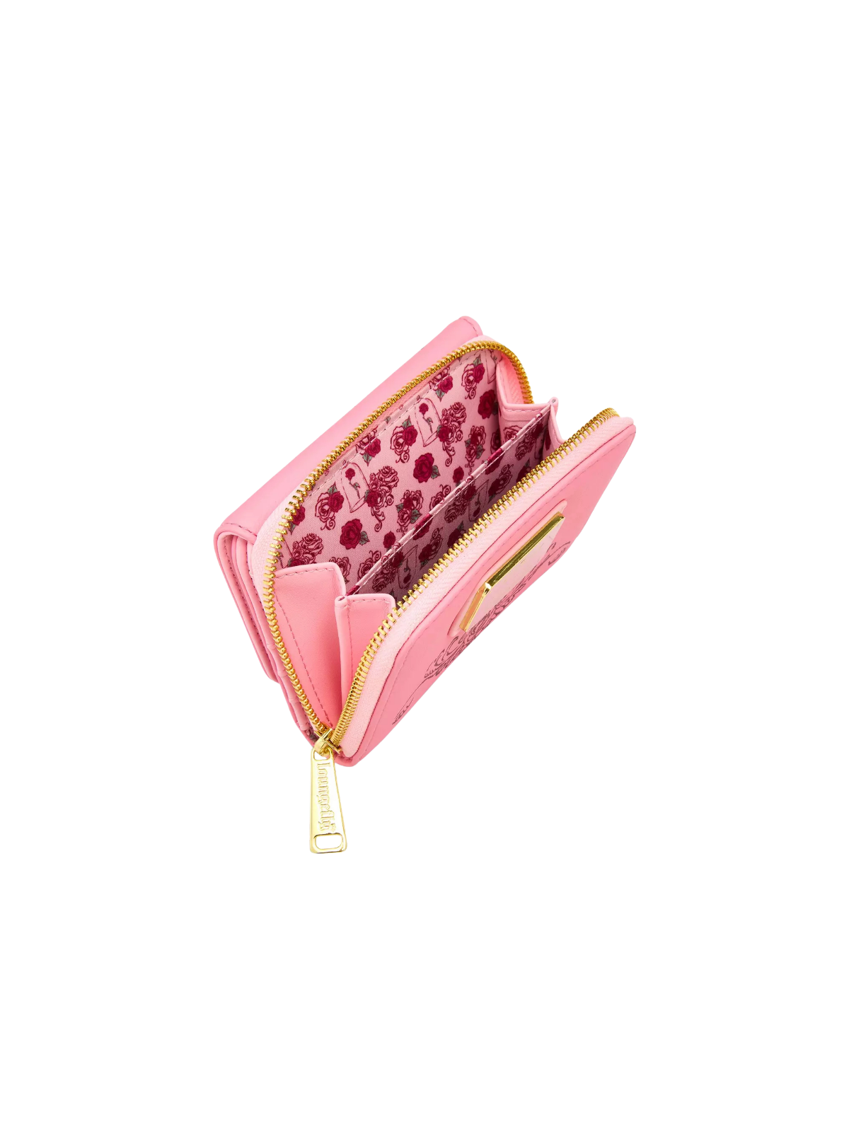Portefeuille pink roses La belle & la bête LOUNGEFLY