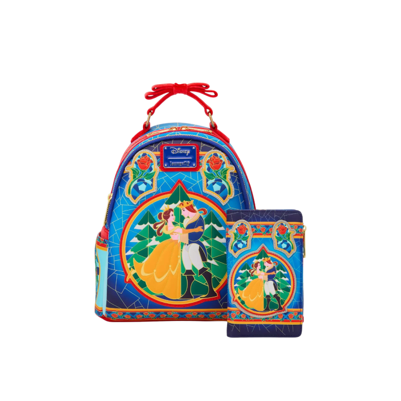 Portefeuille Stained glass La belle & la bête LOUNGEFLY