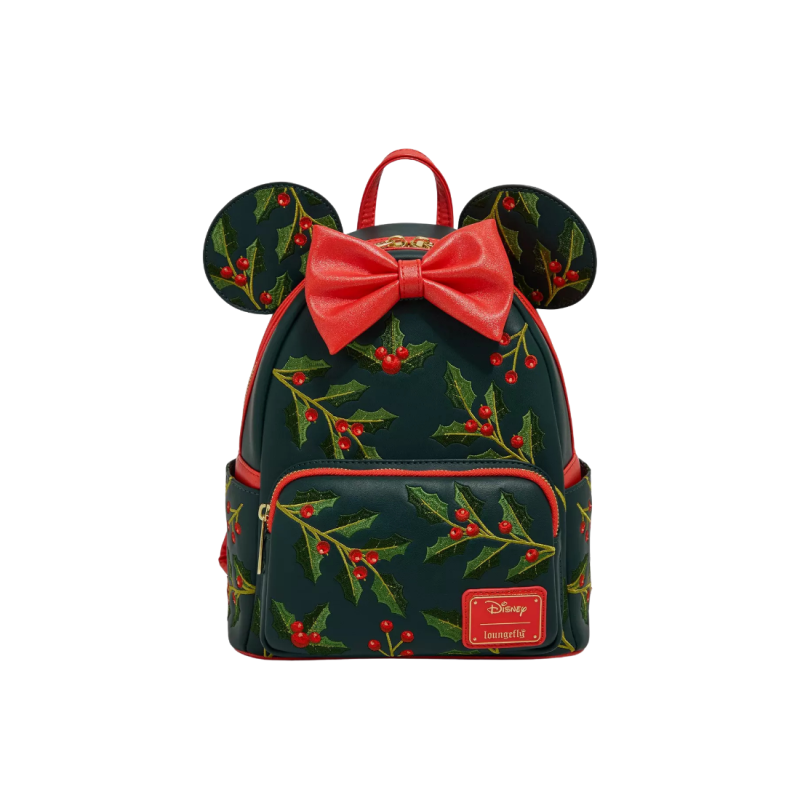 Sac à dos Holiday Holly ears Minnie mouse LOUNGEFLY