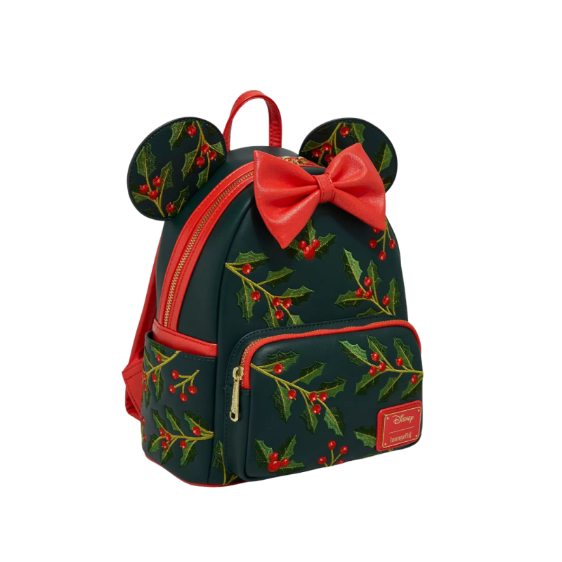 Sac à dos Holiday Holly ears Minnie mouse LOUNGEFLY