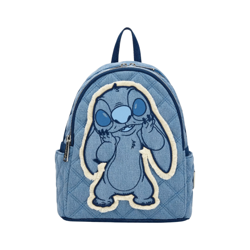 Sac à dos Stitch Patchwork Denim LOUNGEFLY - Précommande 12.2025