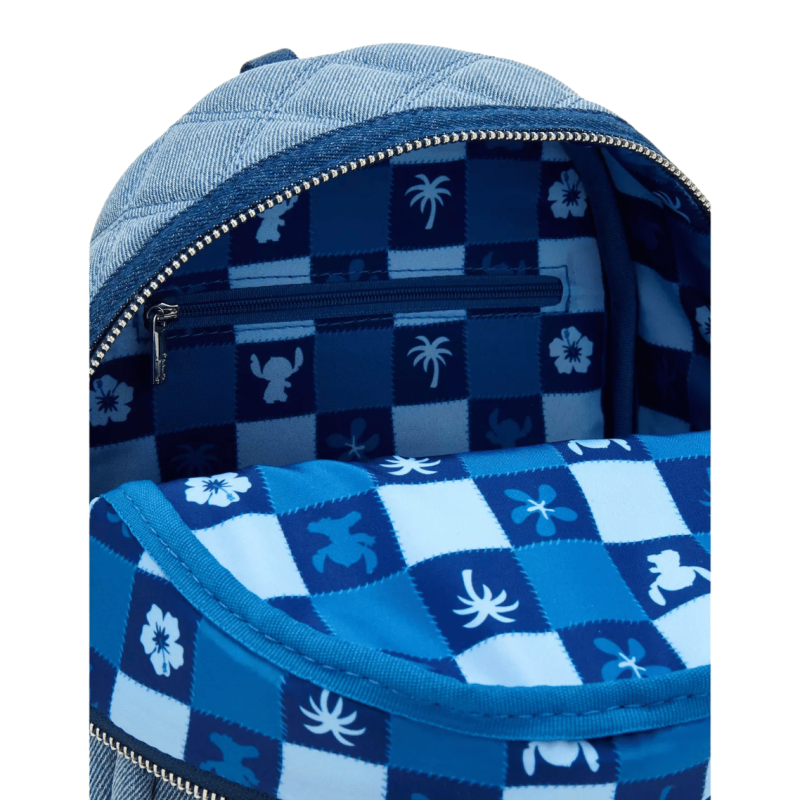 Sac à dos Stitch Patchwork Denim LOUNGEFLY - Précommande 12.2025