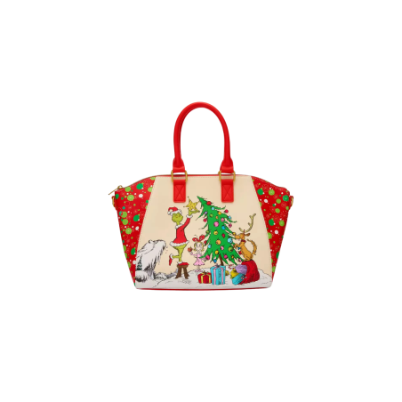 Sac à bandoulière Dr Seuss Le Grinch trio tree LOUNGEFLY