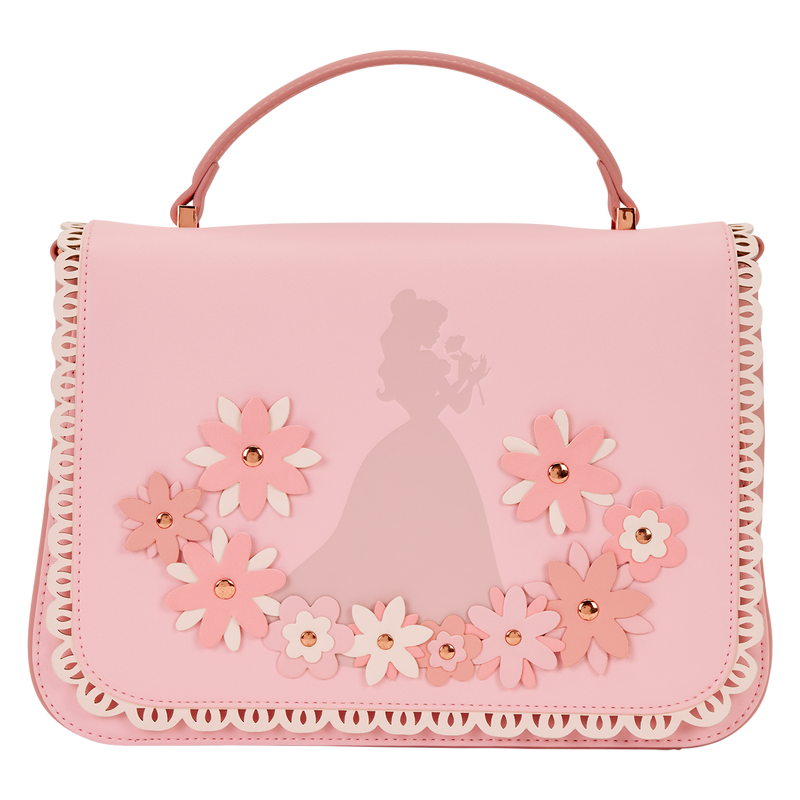 Sac à main Disney Princess Belle Pink Floral LOUNGFELY - Livraison 11/25