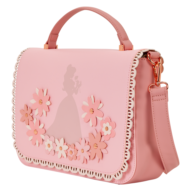 Sac à main Disney Princess Belle Pink Floral LOUNGFELY - Livraison 11/25
