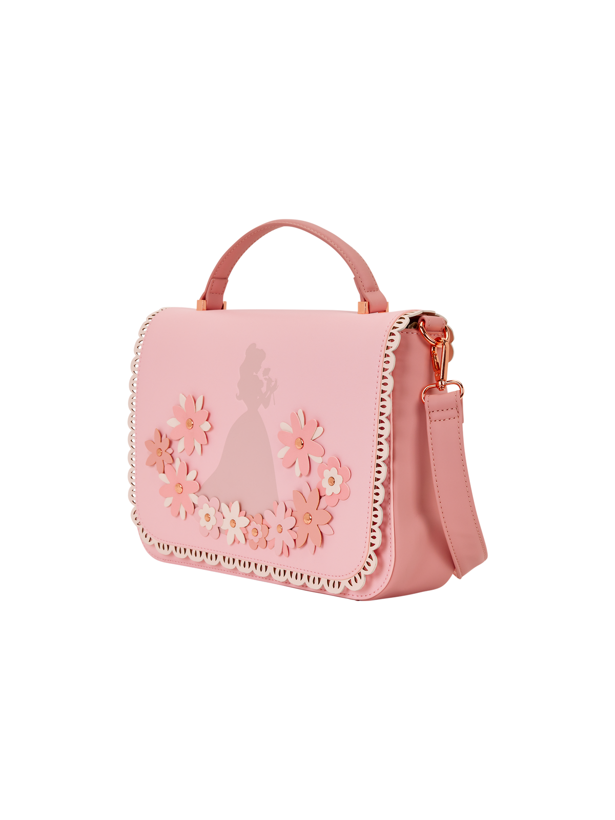 Sac à main Disney Princess Belle Pink Floral LOUNGFELY - Livraison 11/25