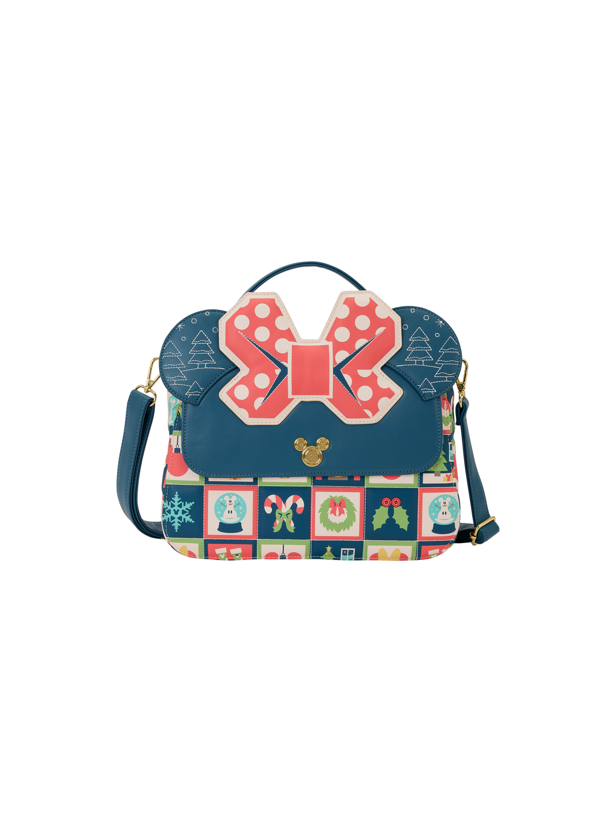 Sac bandoulière Minnie Checker Holiday LOUNGEFLY