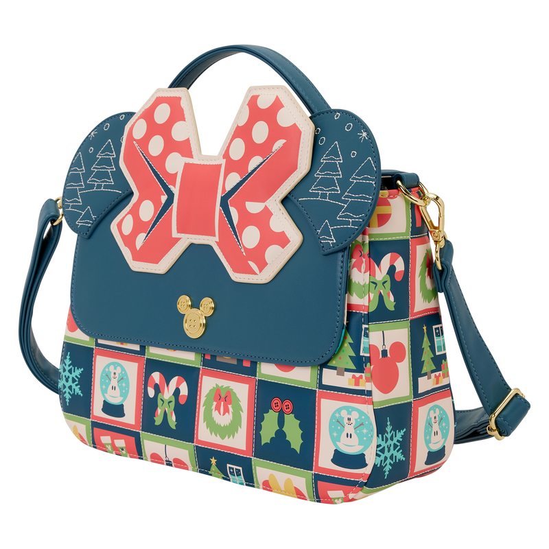 Sac bandoulière Minnie Checker Holiday LOUNGEFLY