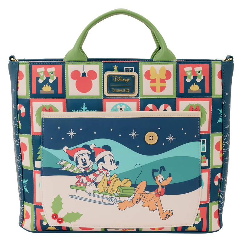 Sac convertible Mickey et ses amis Checker Holiday LOUNGEFLY