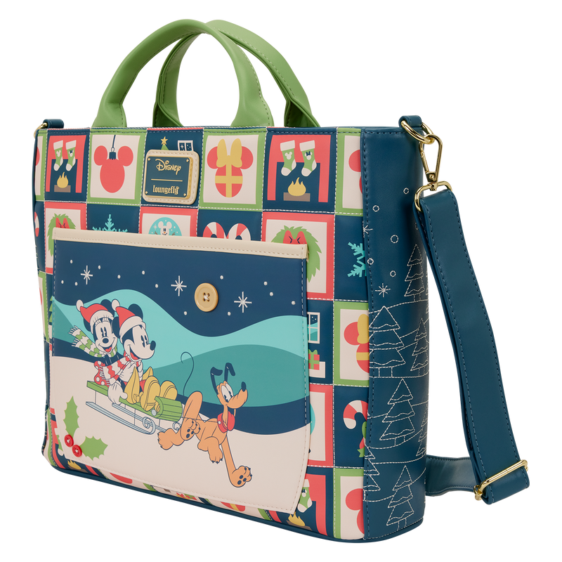Sac convertible Mickey et ses amis Checker Holiday LOUNGEFLY