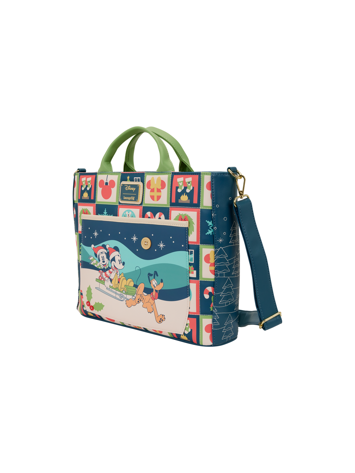 Sac convertible Mickey et ses amis Checker Holiday LOUNGEFLY