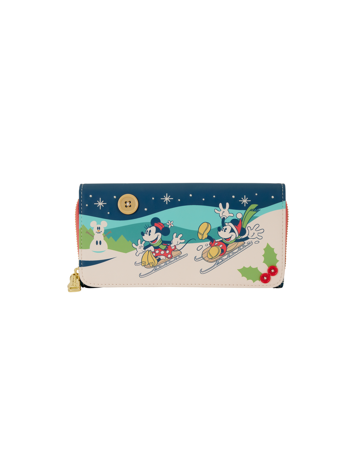 Portefeuille Mickey et Minnie Checker Holiday LOUNGEFLY