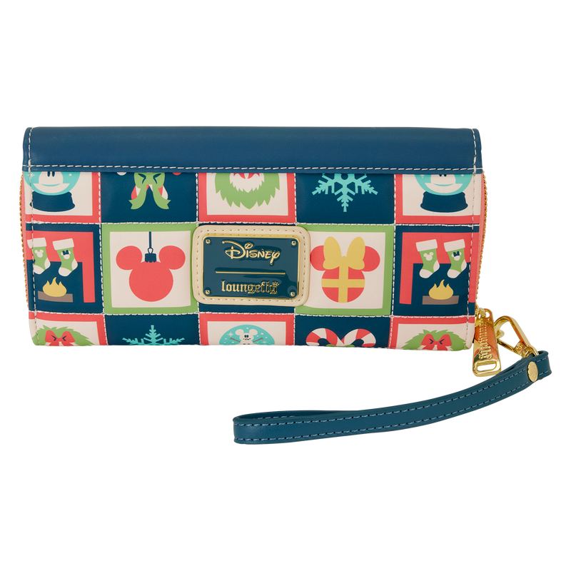 Portefeuille Mickey et Minnie Checker Holiday LOUNGEFLY