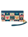 Portefeuille Mickey et Minnie Checker Holiday LOUNGEFLY