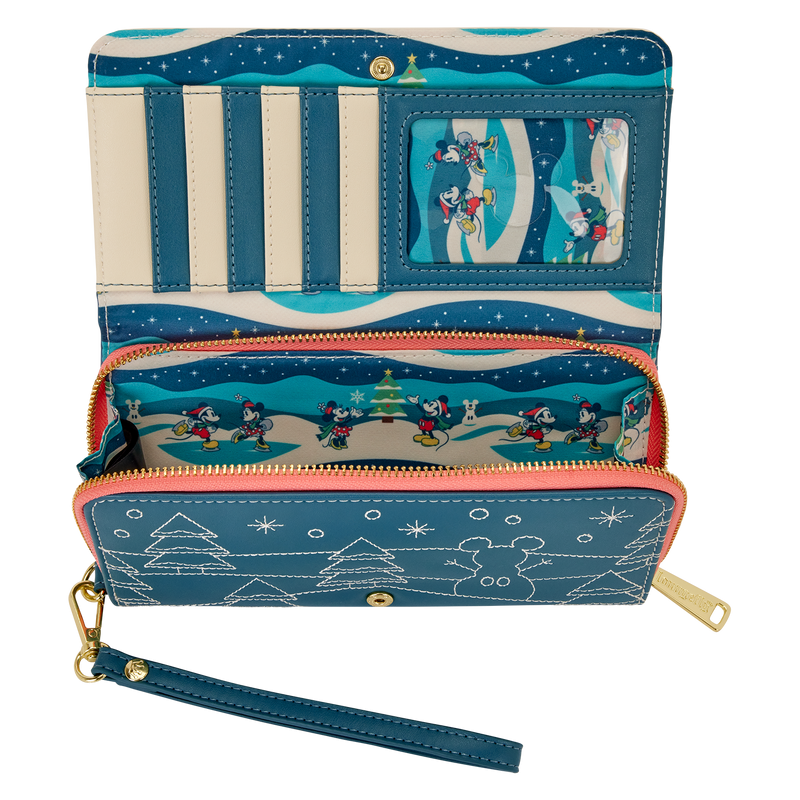 Portefeuille Mickey et Minnie Checker Holiday LOUNGEFLY
