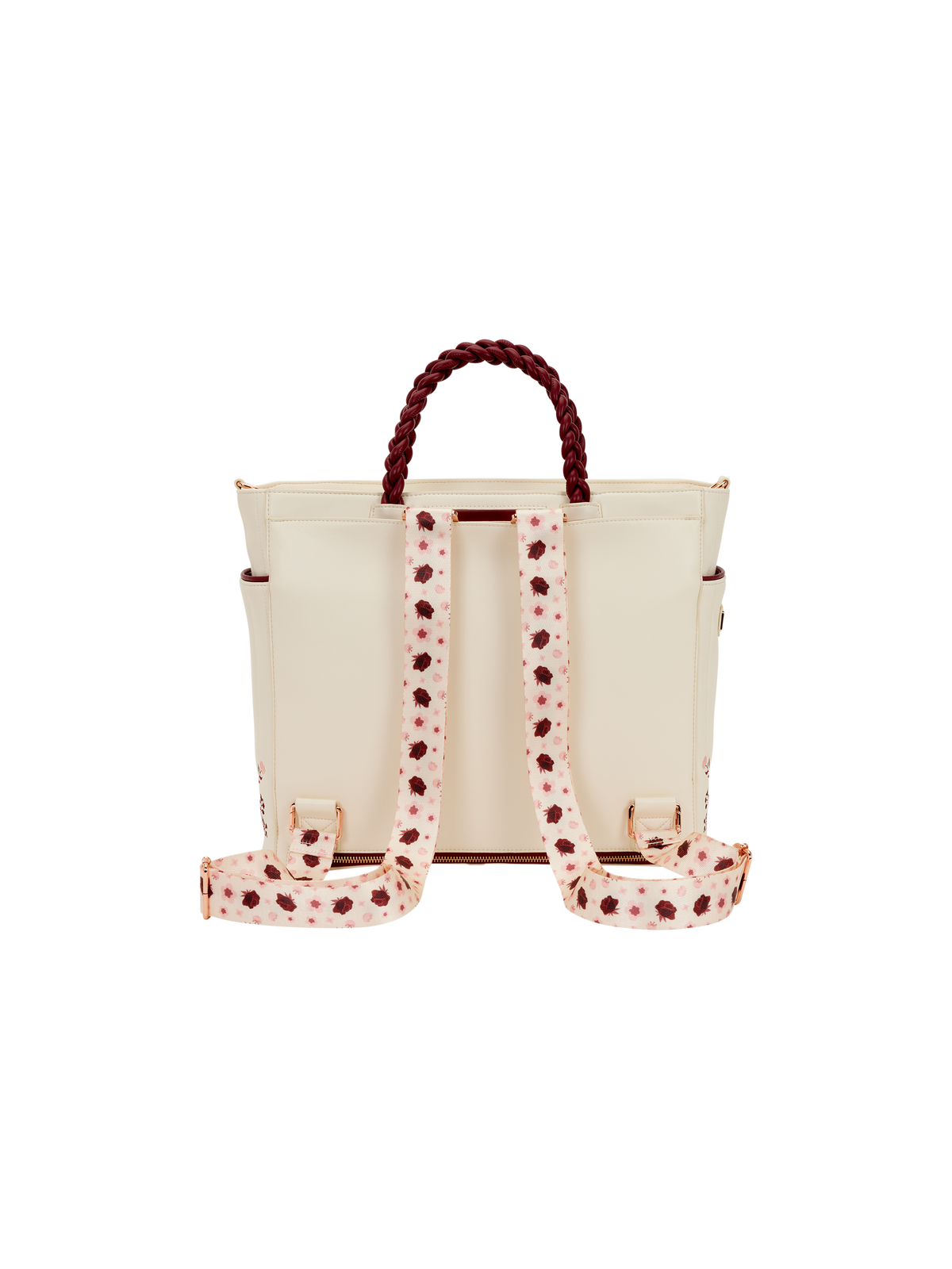 Sac Cream & Red Floral convertible LOUNGEFLY