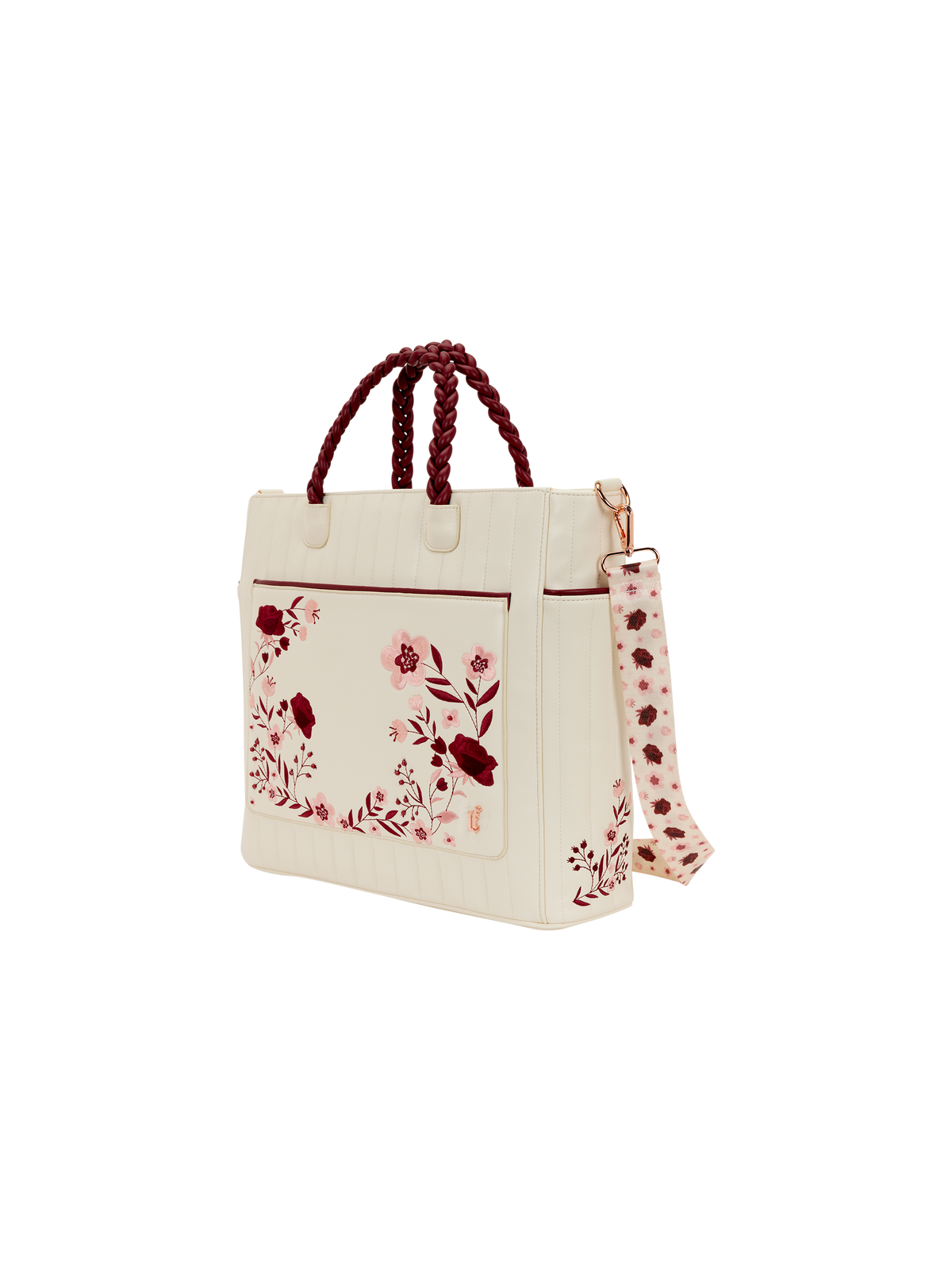 Sac Cream & Red Floral convertible LOUNGEFLY