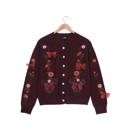 Cardigan Minnie imprimé floral d'automne Disney